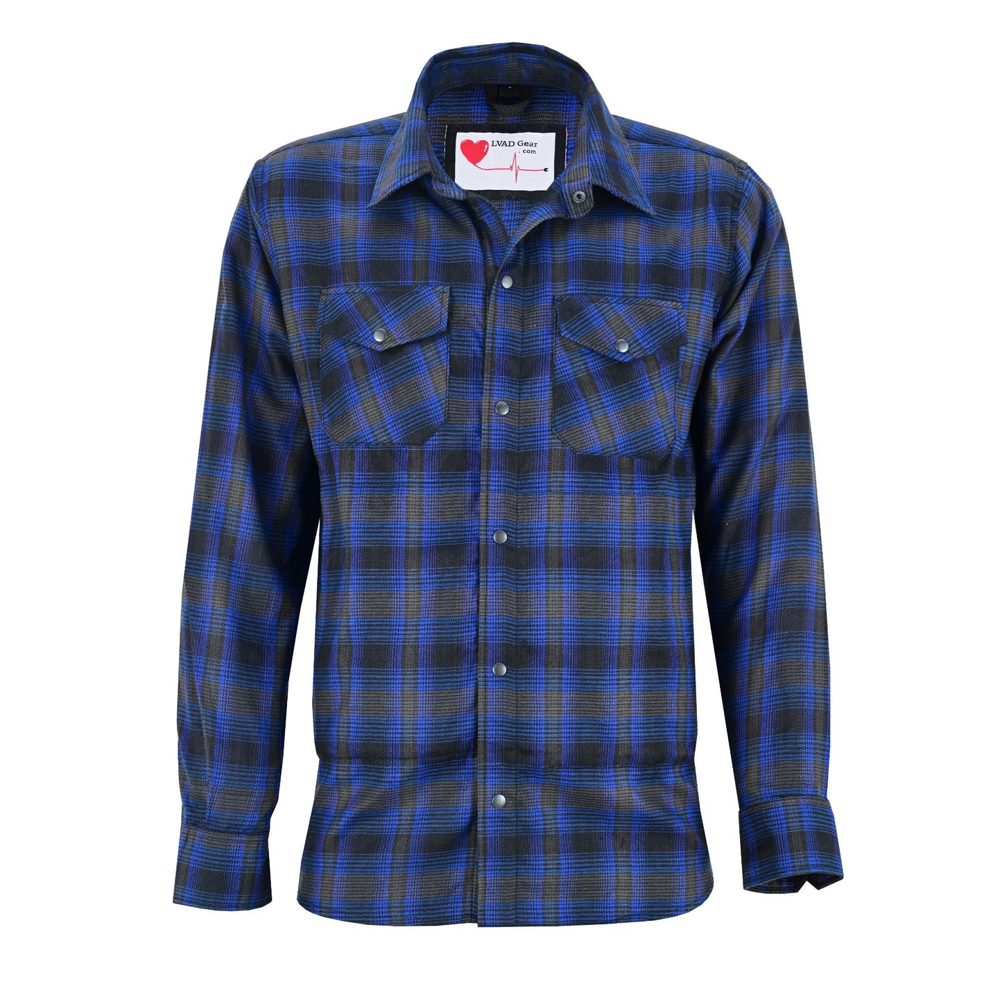 LVAD Men’s Flannel Shirt Daze Blue & Black LVAD Gear