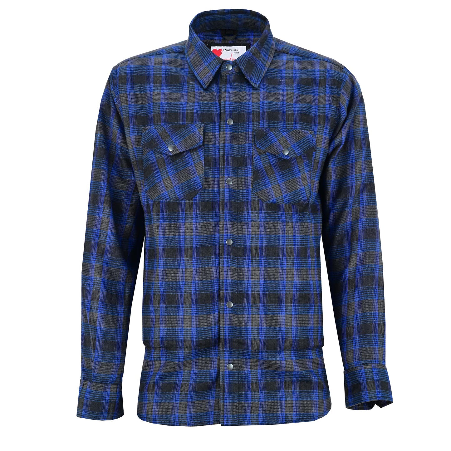 LVAD Men’s Flannel Shirt Daze Blue & Black LVAD Gear