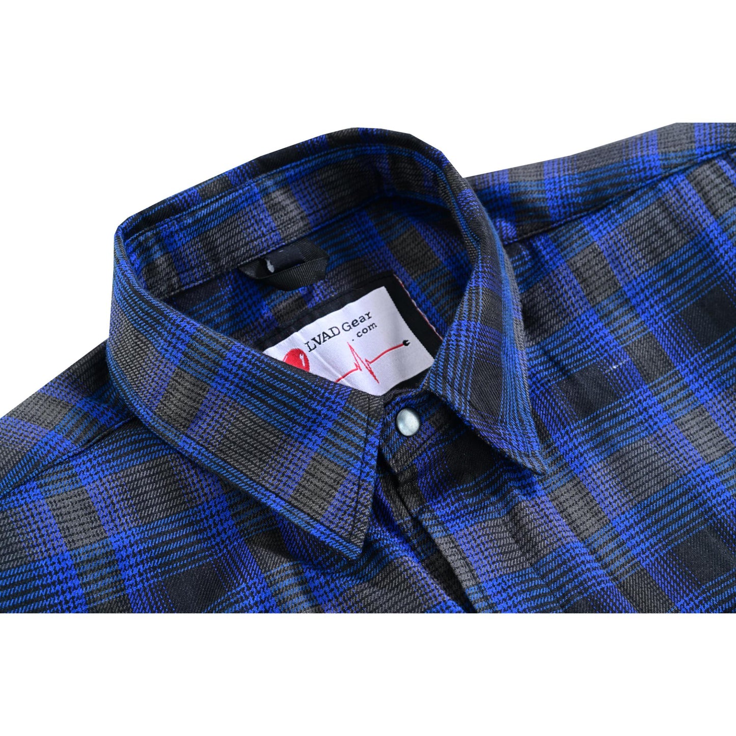 LVAD Men’s Flannel Shirt Daze Blue & Black LVAD Gear