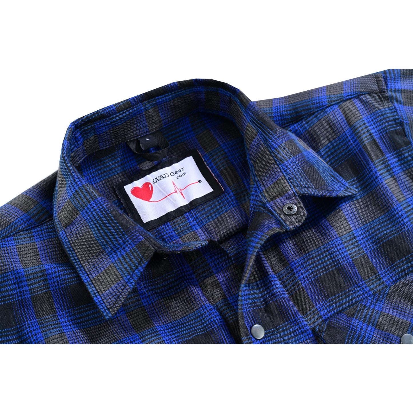 LVAD Men’s Flannel Shirt Daze Blue & Black LVAD Gear