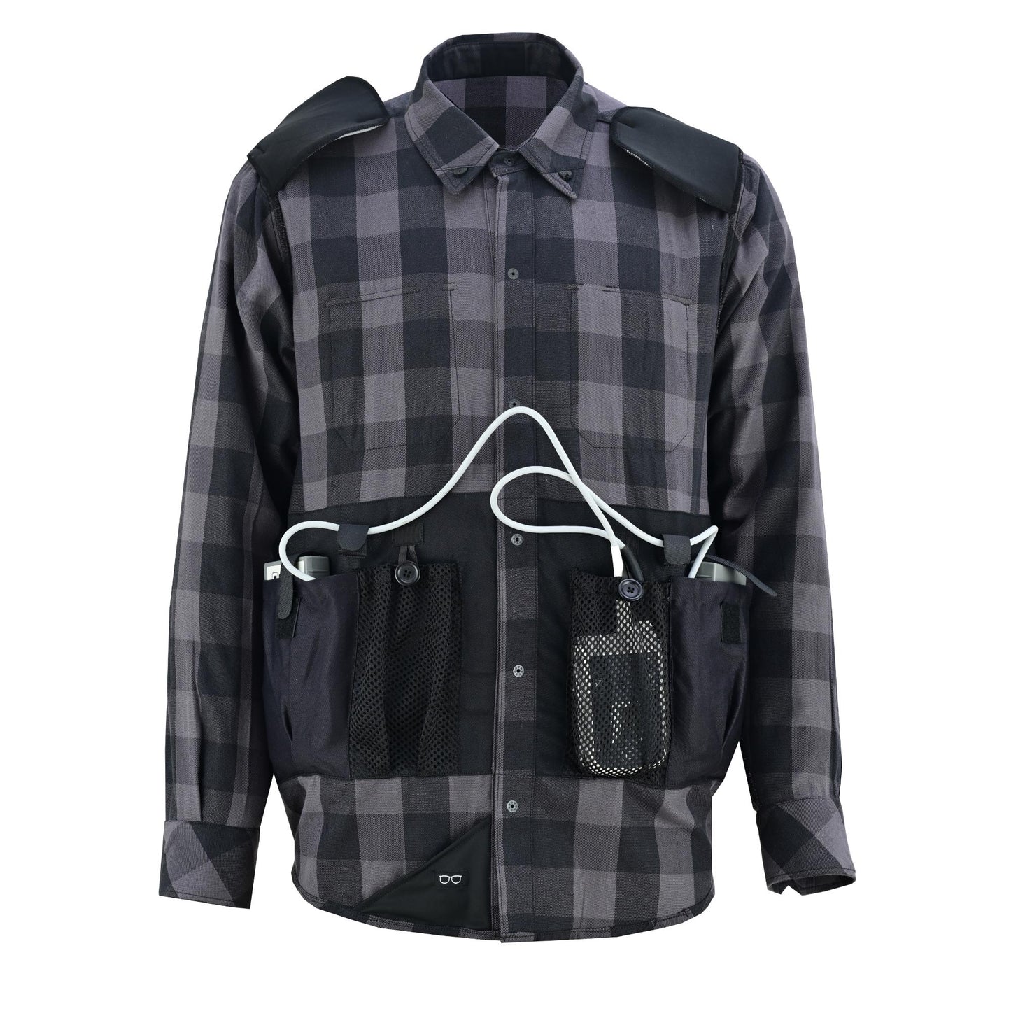 LVAD Men’s Flannel Shirt Gray & Black LVAD Gear