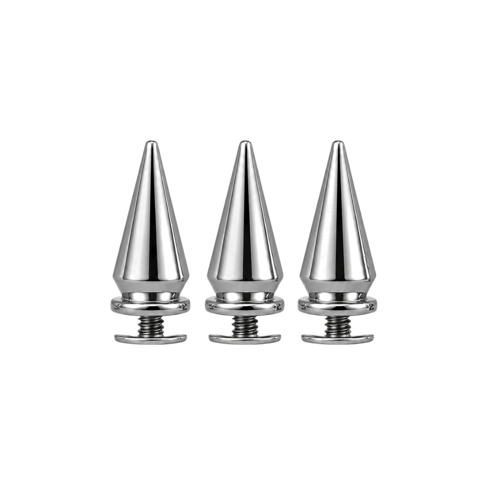 SPK101 Chrome Screw-back Spike Studs - 10mm