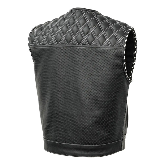 Sledgehammer - Perforated Lowside Summer Spark Men's Leather Vest