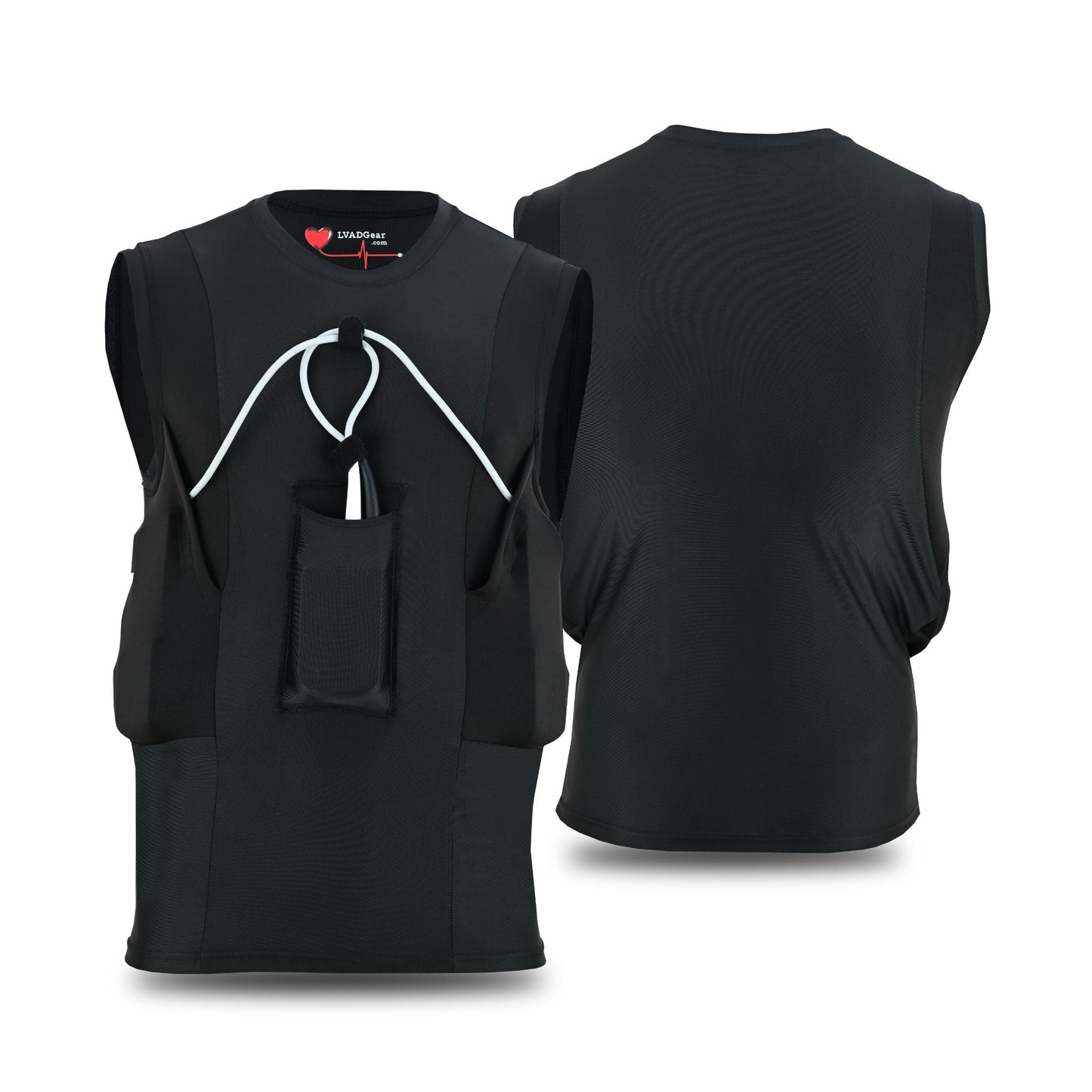 LVAD Men Tank Top for HeartMate Black 4XL LVAD Gear