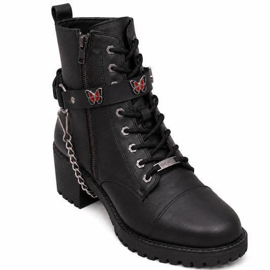 Boot Chain - Crimson Red Butterfly