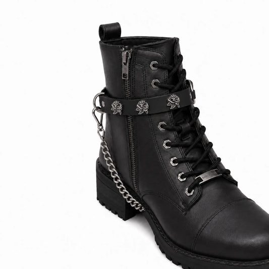 Boot Chain - Silver Rose Rider
