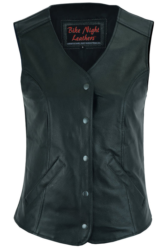 DS204 Women's Stylish Longer Body ¾ Vest - Plain Sides