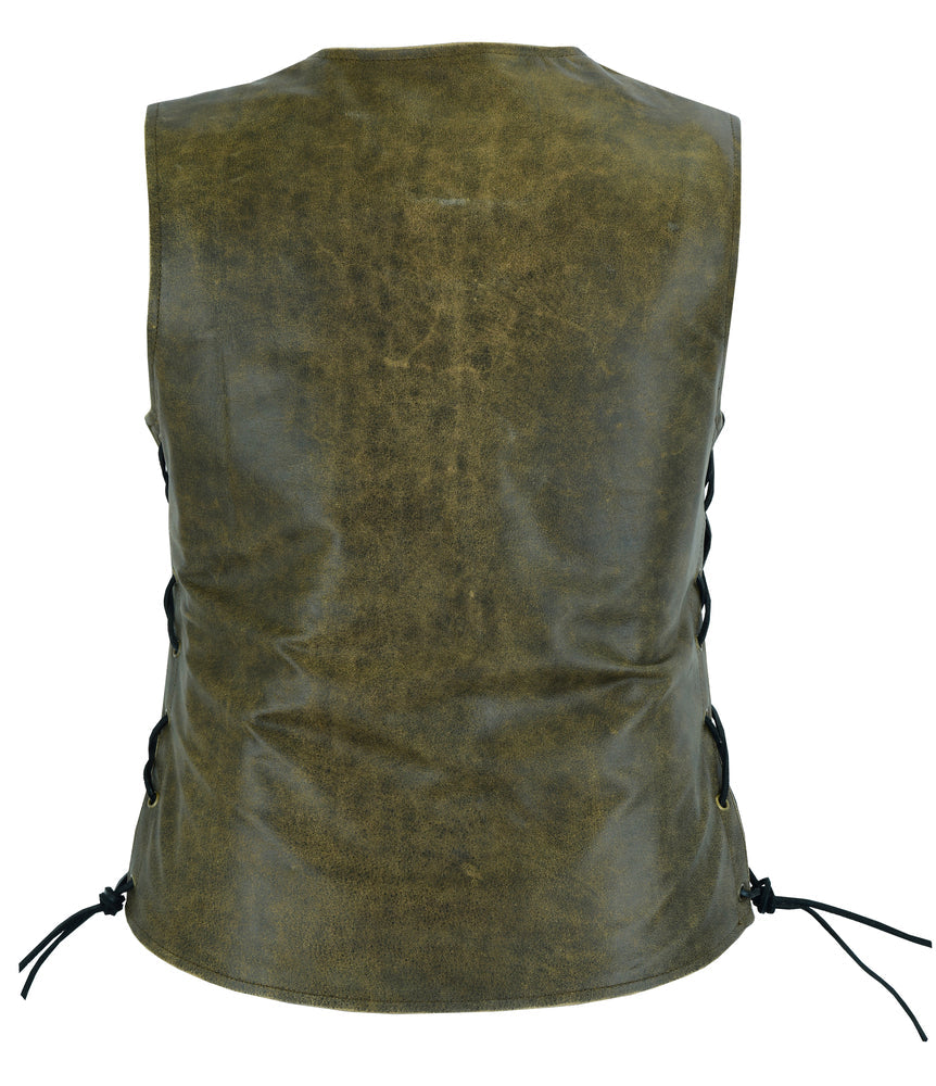 DS214 Women's Stylish Longer Body ¾ Vest - Side Laces - Two Tone