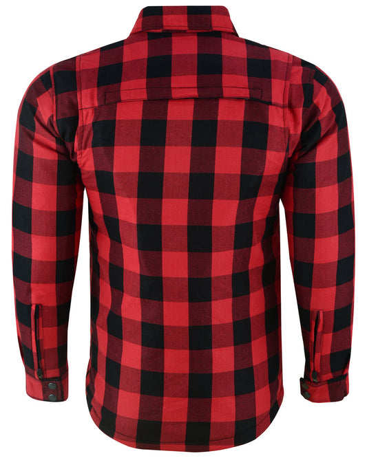 DS4671 Armored Flannel Shirt - Red Daniel Smart Manufacturing