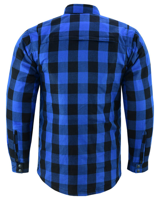 DS4674 Armored Flannel Shirt - Blue Daniel Smart Manufacturing