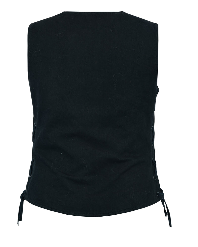 DM908 Women's Denim Longer Body &frac 34; Vest - Side Laces