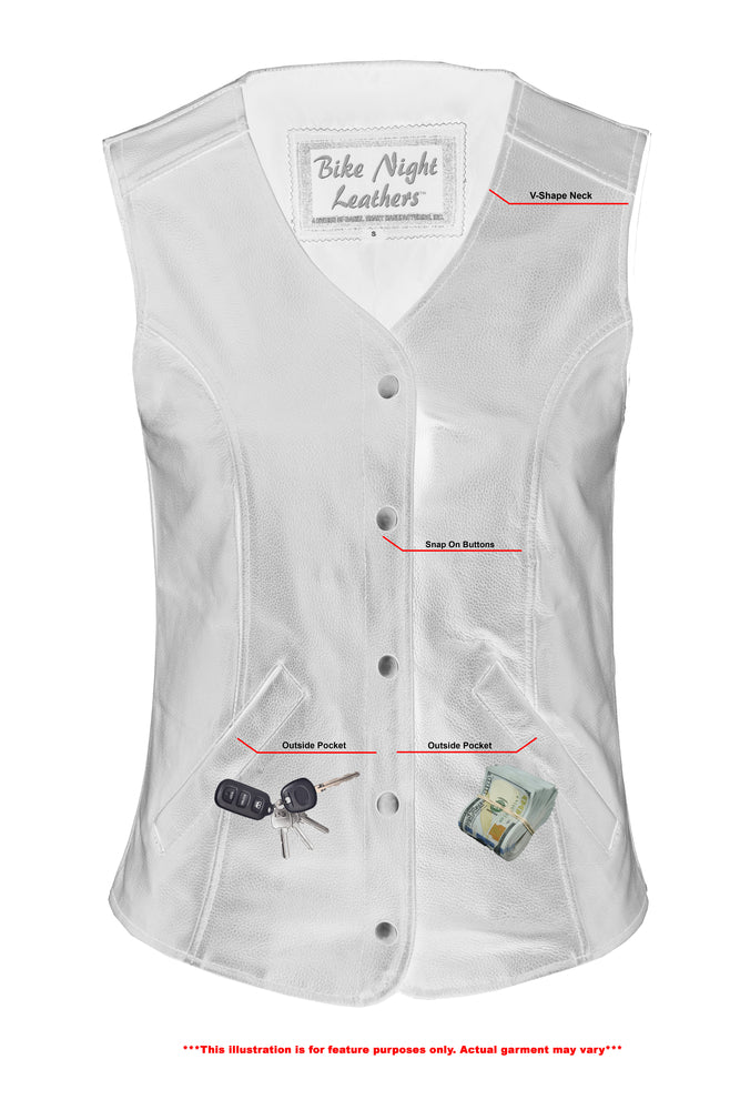 DS204 Women's Stylish Longer Body ¾ Vest - Plain Sides