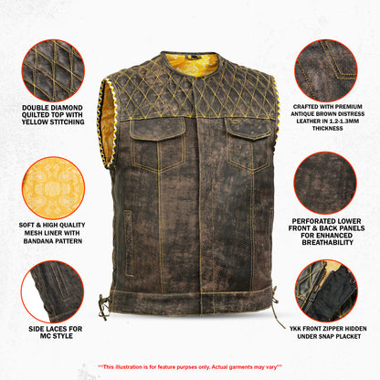 Rust Rider – Men’s Leather Vest