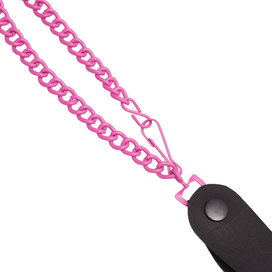 Hot Pink Heavy-Duty Wallet Chain with Snap-On Belt Loop - 13 Inch