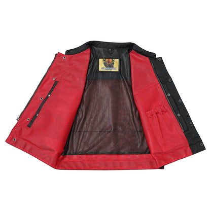 Red Flame - Low Cut Summer Spark Men's Mesh Vest