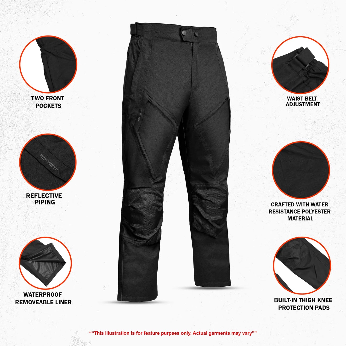 AXELOR Men’s Textile Motorcycle Pants