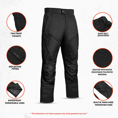 AXELOR Men’s Textile Motorcycle Pants