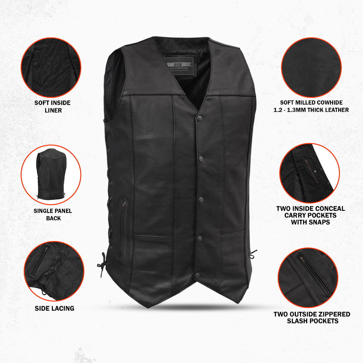 DS144TALL Men's Ten Pocket Utility Vest - TALL