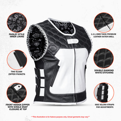 Shadow Pearl - Women's Leather Vest