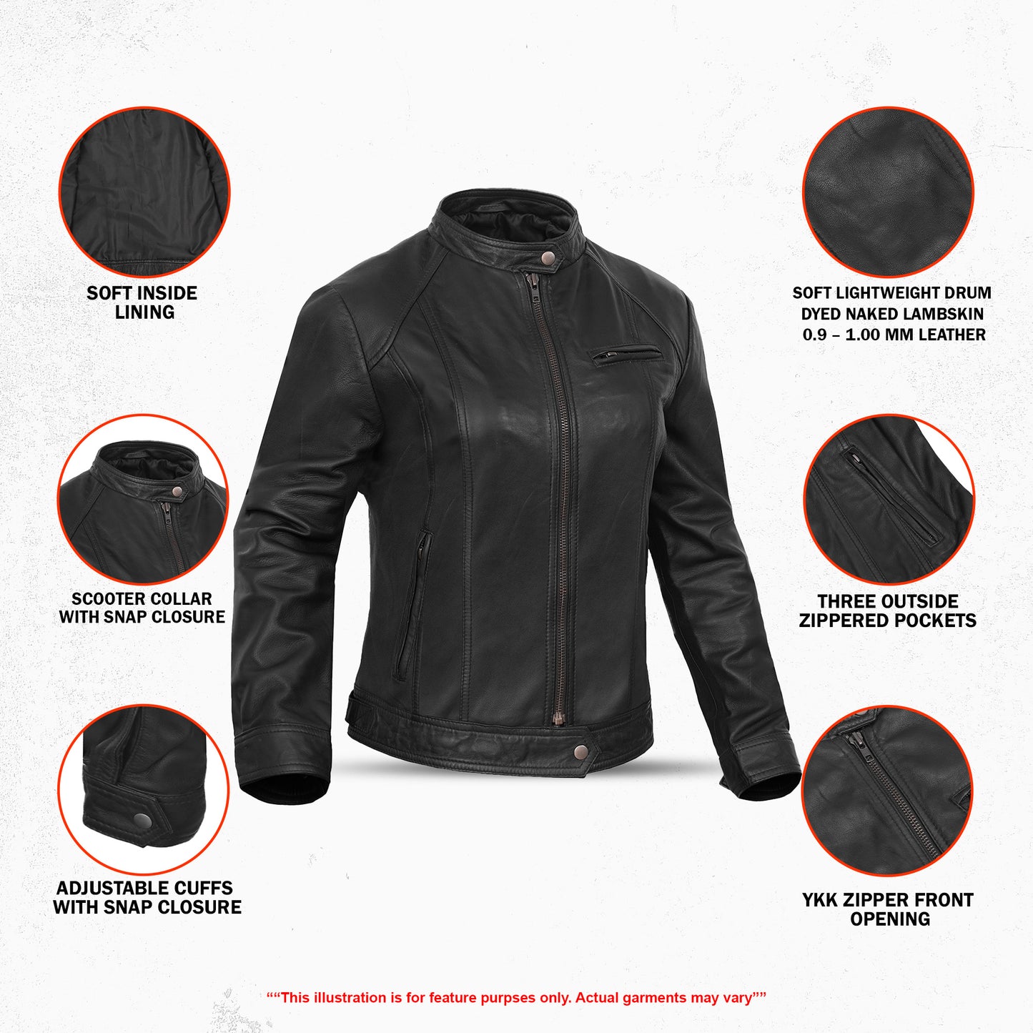 Dark Temptress Women's Leather Motorcycle Jacket