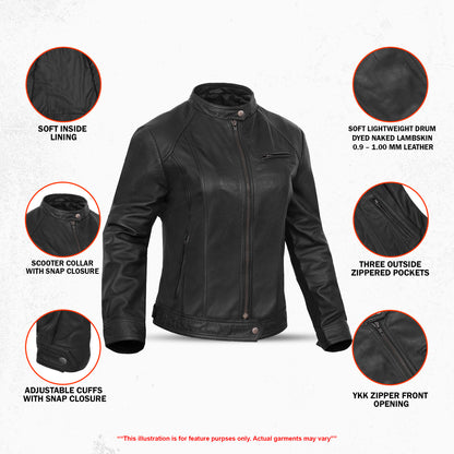 Dark Temptress Women's Leather Motorcycle Jacket