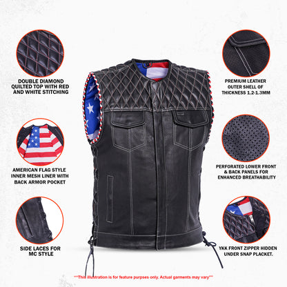 Star Shield - Men's Leather Vest