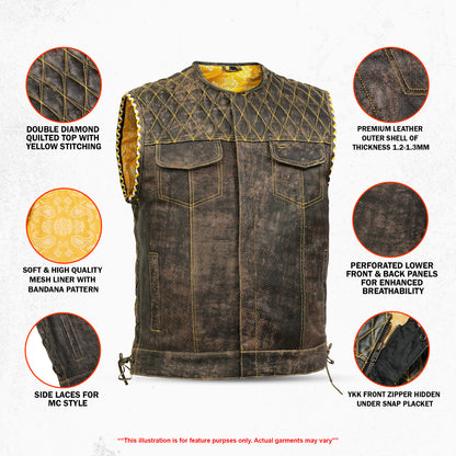 Rust Rider – Men’s Leather Vest