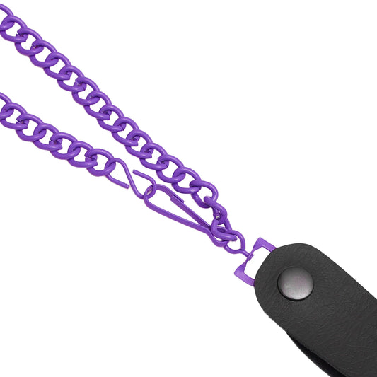 Purple Heavy-Duty Wallet Chain with Snap-On Belt Loop - 13 Inch