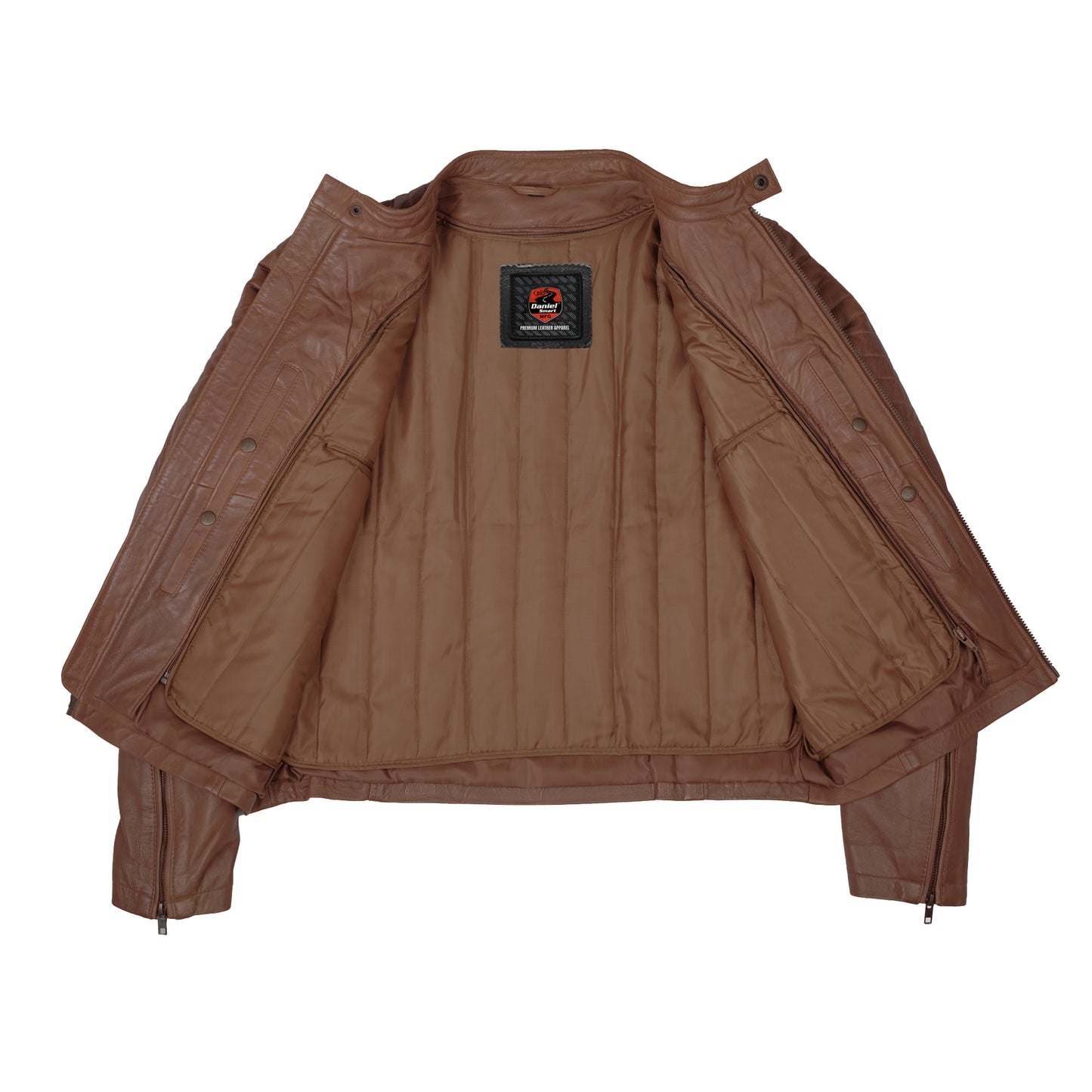 Copper Slayer Men's Sheepskin Leather Fashion Jacket with Snap Button