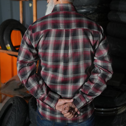Claret Crest Men’s Maroon, Black and White Flannel