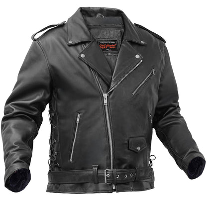 DS759 Men's Eagle Embossed Live To Ride - Ride To Live Classic Black