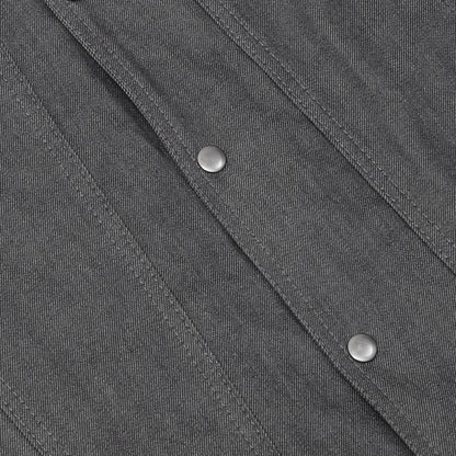 DM918 Men's Rough Rub-Off Raw Finish Broken Gray Denim Vest