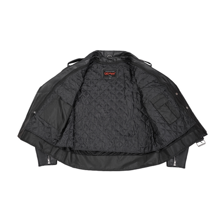 DS759 Men's Eagle Embossed Live To Ride - Ride To Live Classic Black