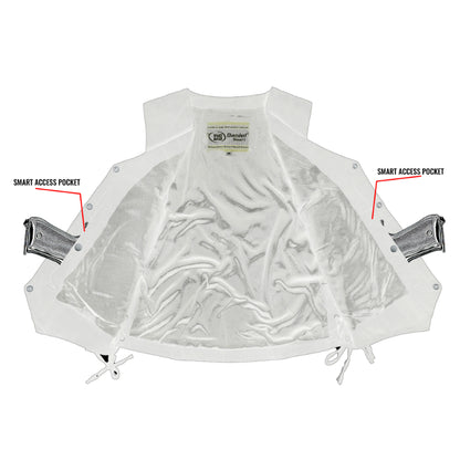 DM952 Women's Denim Classic Side Lace Vest