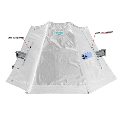 DS187 Upgraded Style Gun Pockets, Hidden Gun Metal Zipper, Bottom Sid