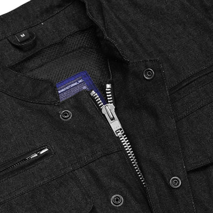 DM915 Men's Rough Rub-Off Raw Finish Denim Jacket