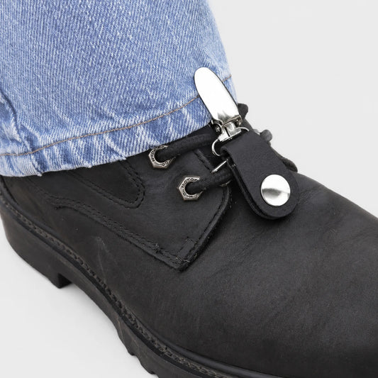 Silver Round Concho Boot Clips