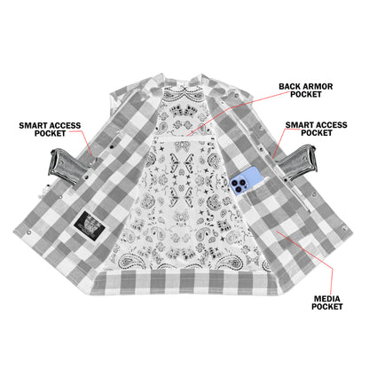 Red Blaze Black and Red Flannel Textile Vest