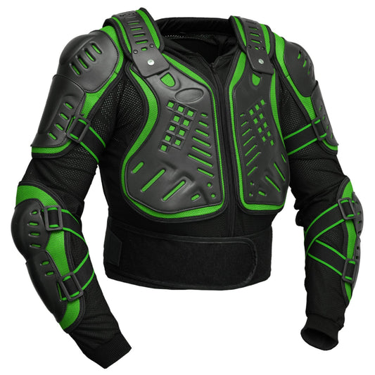 Motorcycle Full Body Armor - CE-2 Level - Green