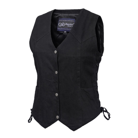 DM952 Women's Denim Classic Side Lace Vest