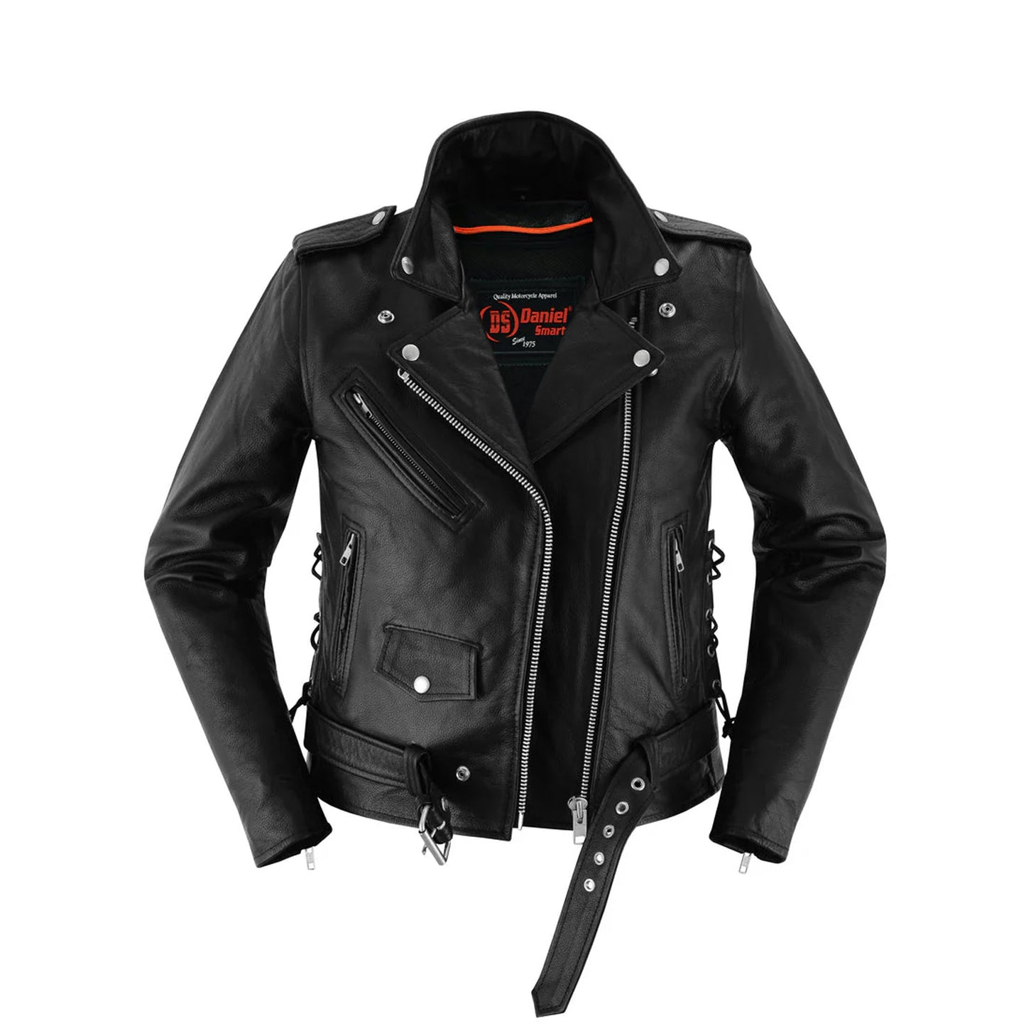 DS831 Women's Classic Side Lace Police Style M/C Jacket