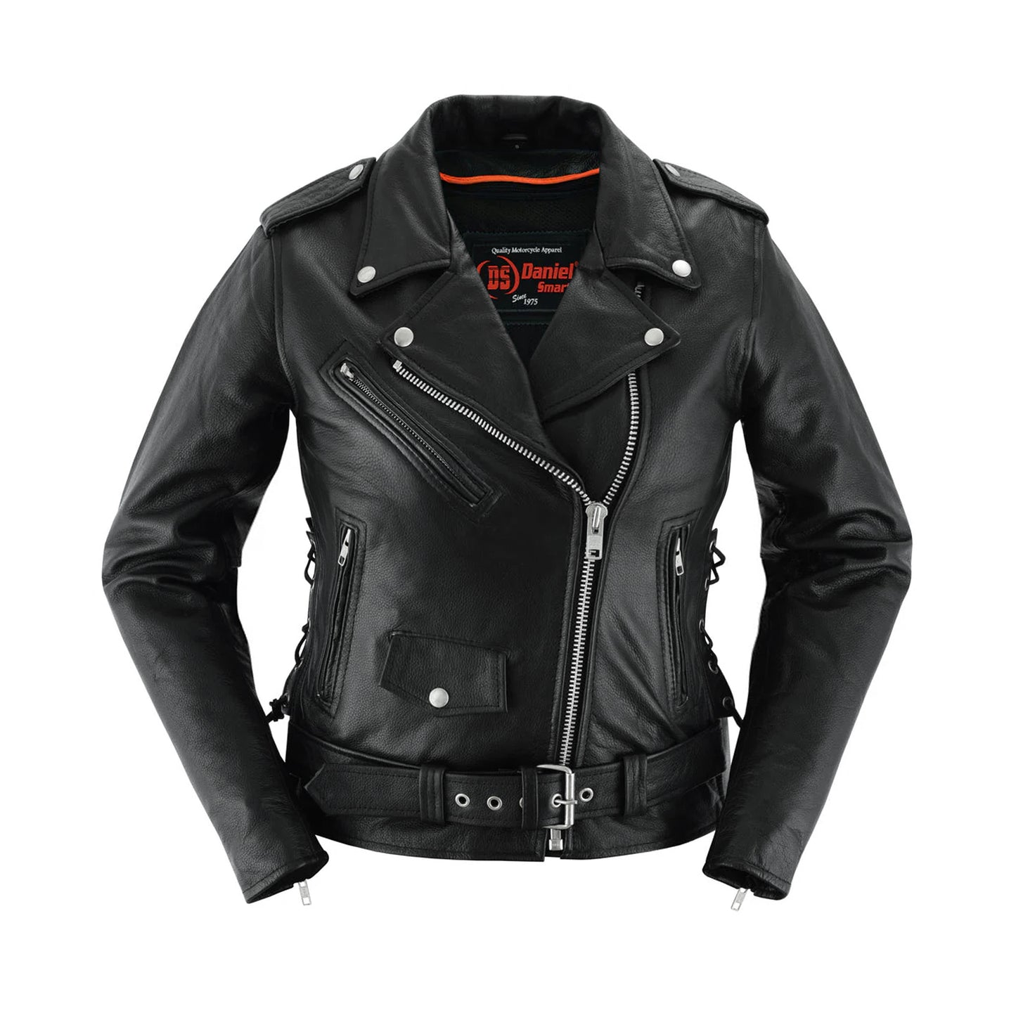 DS831 Women's Classic Side Lace Police Style M/C Jacket
