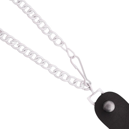 Chrome Silver Heavy-Duty Wallet Chain with Snap-On Belt Loop - 13 Inch