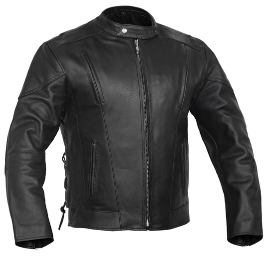 RustRider™ Men's Leather Motorcycle Jacket
