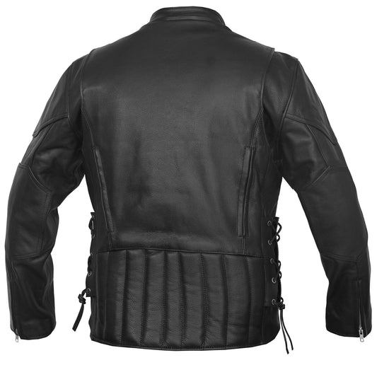 RustRider™ Men's Leather Motorcycle Jacket