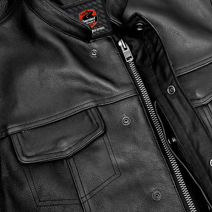 AM9192 Metro Men's Motorcycle Leather Vest
