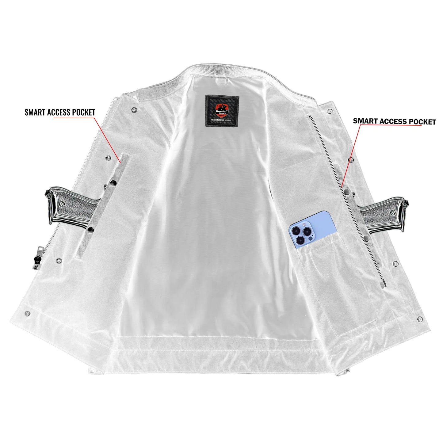 AM9192 Metro Men's Motorcycle Leather Vest