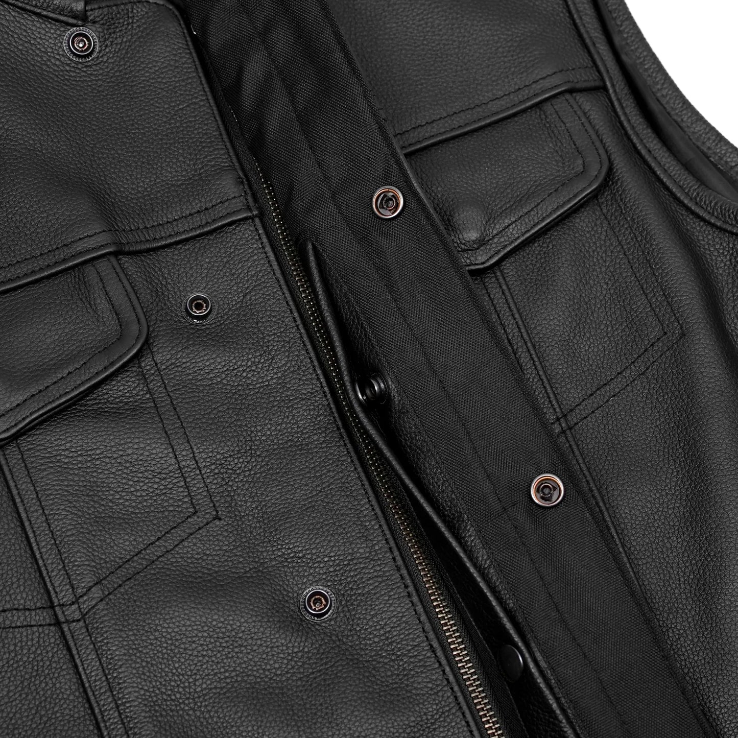 AM9192 Metro Men's Motorcycle Leather Vest