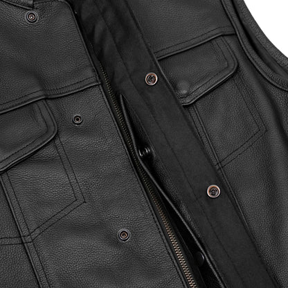 AM9192 Metro Men's Motorcycle Leather Vest
