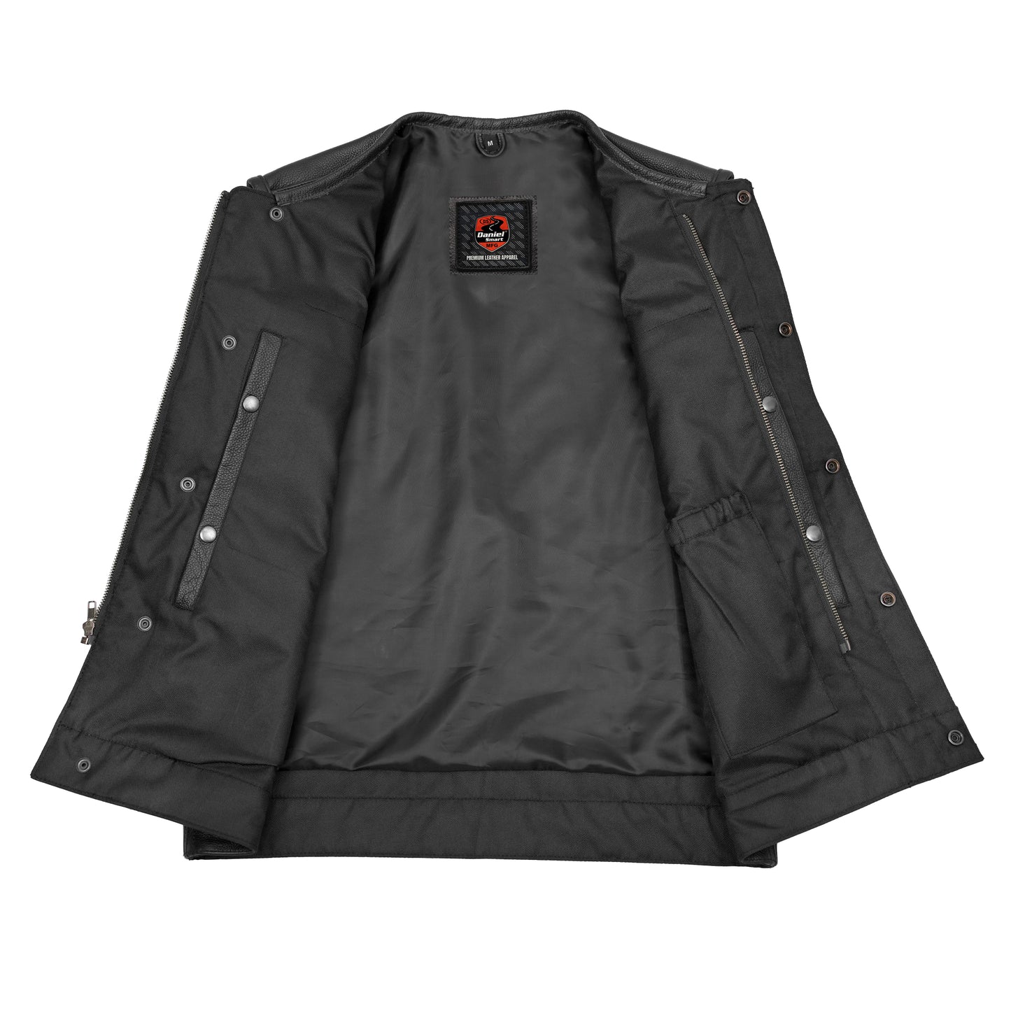 AM9193 Concealed Snap Closure, Without Collar & Hidden Zipper